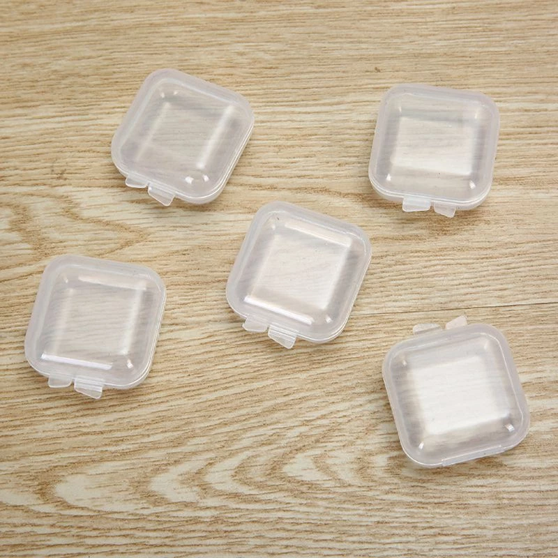 20Pcs Square Mini Clear Plastic Storage Containers Box with Lids for Small Items